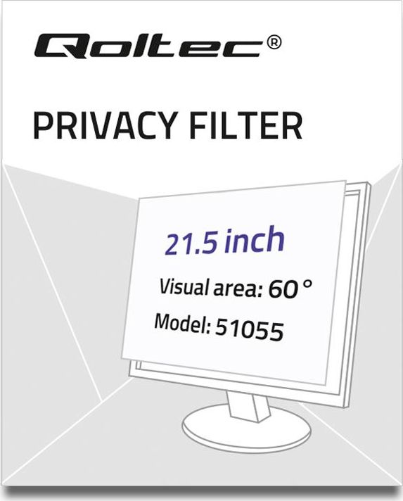 Filtër privatësie Qoltec RODO, 21.5", 16:9