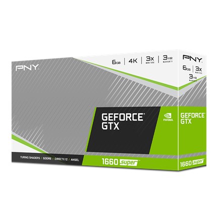 Kartë grafike PNY Technologies NVIDIA GeForce GTX 1660 SUPER, 6 GB GDDR6, VCG16606SSFPPB
