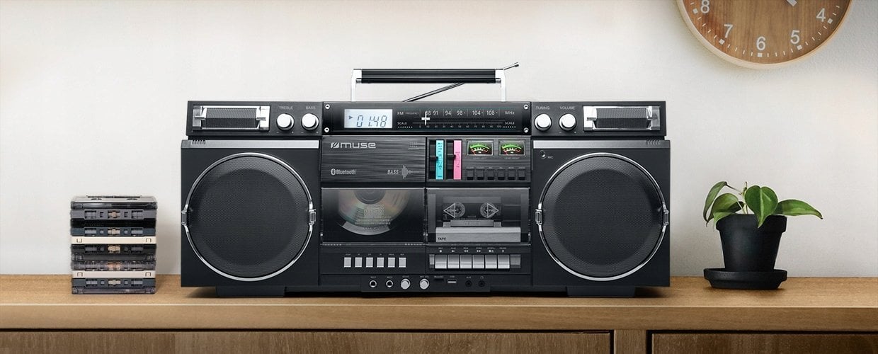 Радио касетофон Muse M380GB, CD USB MP3, Блутут, црн