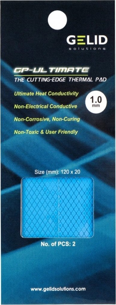 Pad termik Gelid Solutions GP-Ultimate, 120x20mm, 1.0mm, set 2 copë, blu
