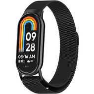 Rrip ore inteligjente Eternico Elegance Milanese për Xiaomi Smart Band 8 9, çelik inox, mbyllje magnetike, i zi