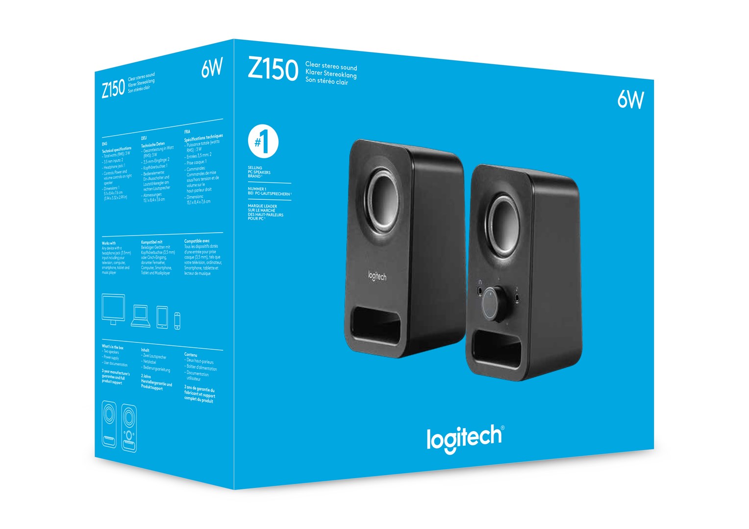 Altoparlantë Logitech Z150 Multimedia, të zeza