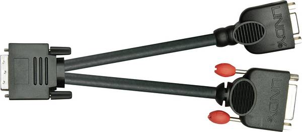 Përshtatës Lindy AV, DVI-I, D-Sub, DVI-D, i zi