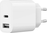 Adapter karikues Gembird, 2 porta USB dhe USB C, 2.4A, i bardhë
