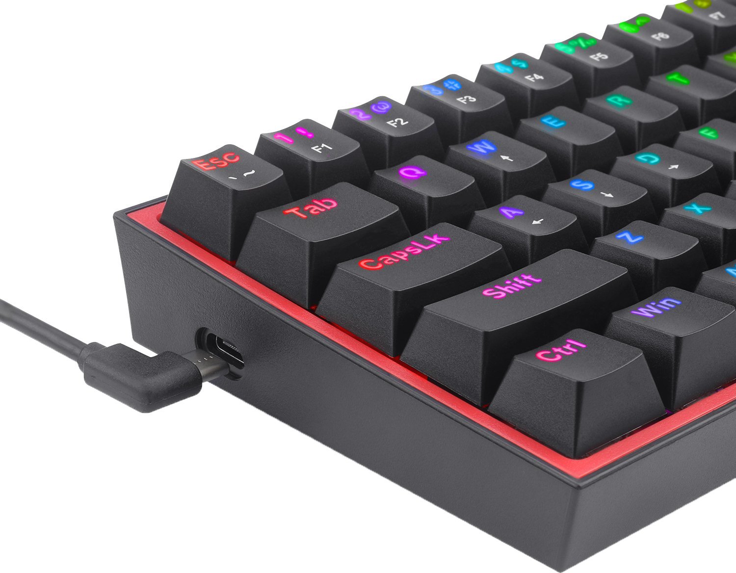Механичка тастатура Redragon K617 Fizz, RGB, компактна, црна