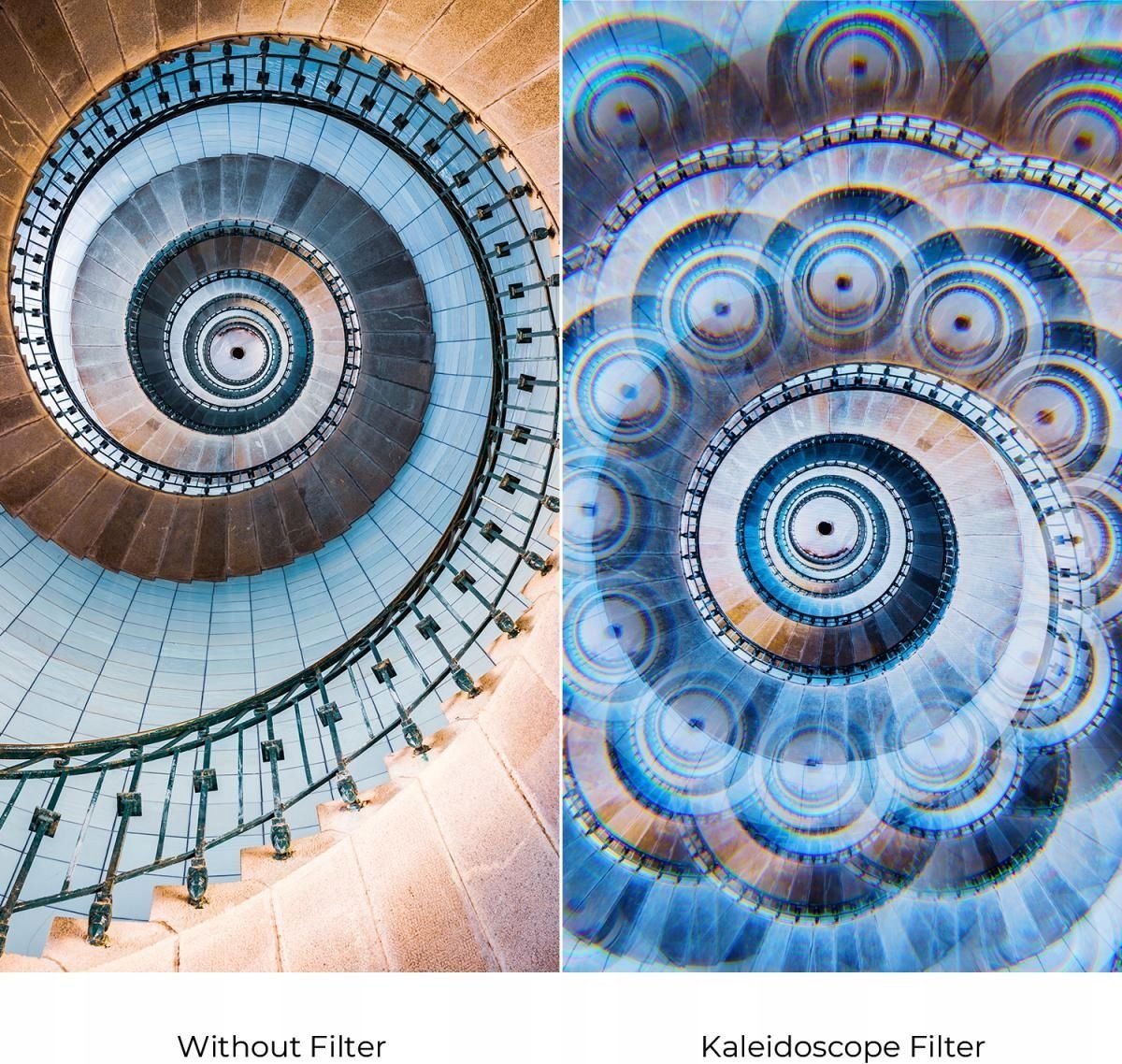 Filtër fotografik K&F Concept Kaleidoscope Effect 72mm, me 3 peceta pastrimi