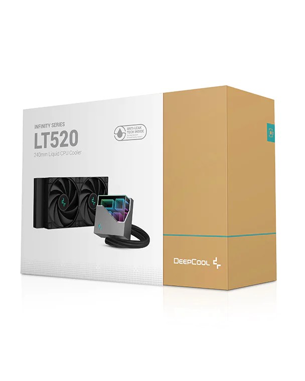 Ftohës me ujë Deepcool LT520, 12 cm, i zi