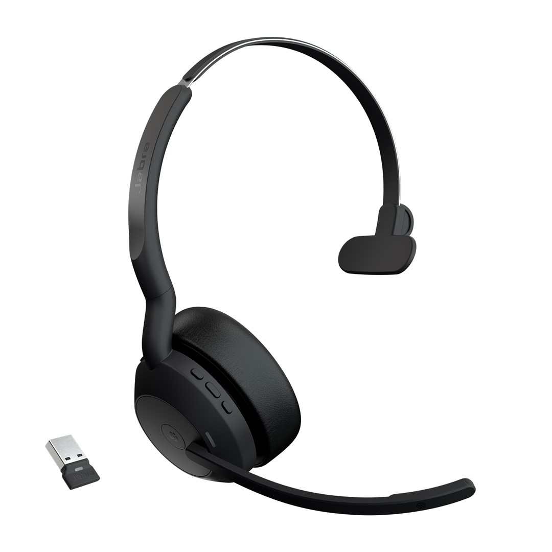 Kufje wireless Jabra Evolve2 55, stereo, Bluetooth, të zeza