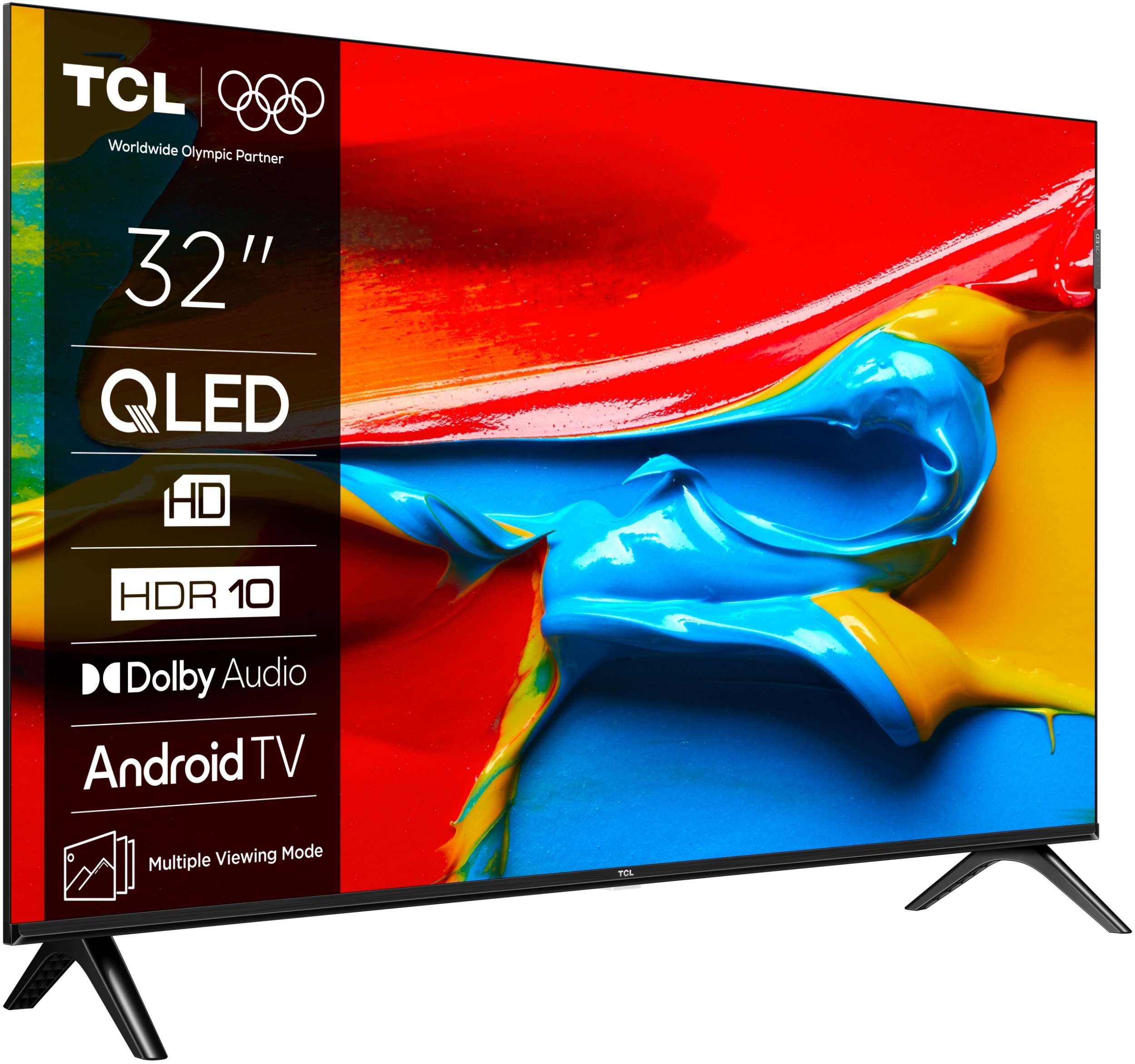 Телевизор TCL QLED 32V4C, 32\", HD, Паметен ТВ, црн