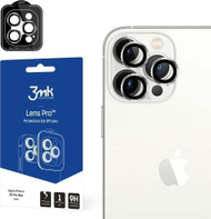 Mbrojtëse kamere 3MK Lens Protection Pro për iPhone 15 Pro 6.1", me kornizë montimi, argjendtë