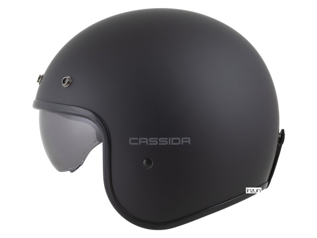 Helmetë moto CASSIDA Oxygen 2.0 Solid, open face, vizor dielli, e zezë mat gri e errët