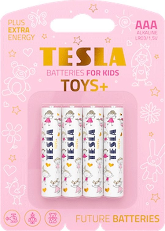 Bateri alkaline Tesla TOYS+ GIRL AAA, set 4 copë