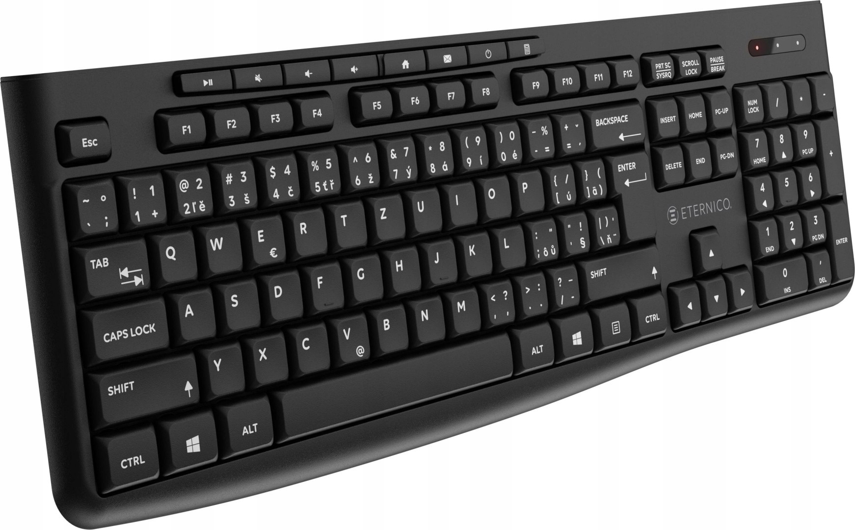 Set tastierë dhe mi wireless Eternico KS4210, 2.4GHz, USB, i zi