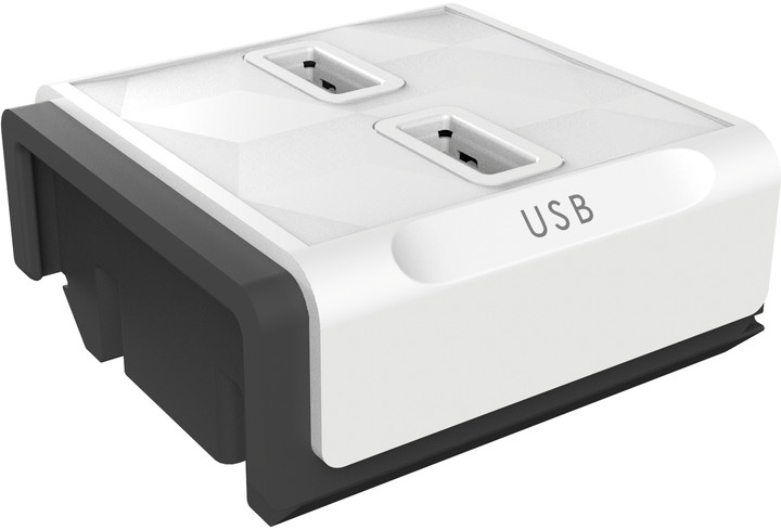 Modul USB Allocacoc për kabllo zgjatëse PowerStrip, 2x USB, i bardhë