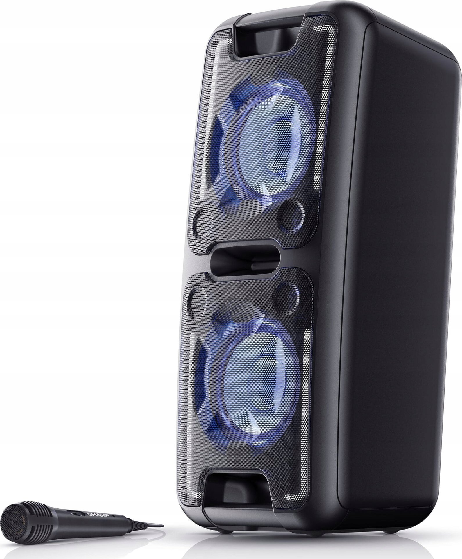 Kutizë zëri Sharp PS949, portative, me drita feste, e zezë