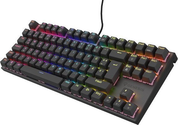 Tastierë mekanike Genesis THOR 303 TKL, RGB, Outemu Peach Silent, me kabllo, e zezë