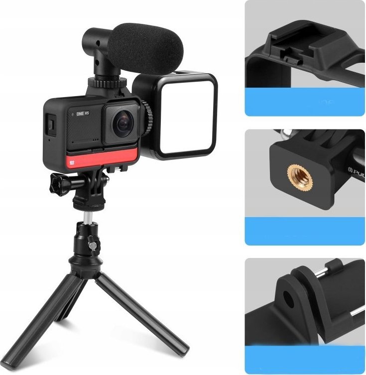 Kornizë mbrojtëse Puluz Frame Mount, për Insta360 One RS 4K, ABS, e zezë