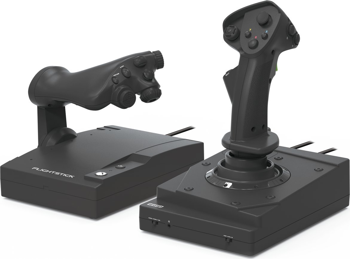 Joystick Hori XS Flight Stick MBS-015U, USB, për PC dhe Xbox, i zi