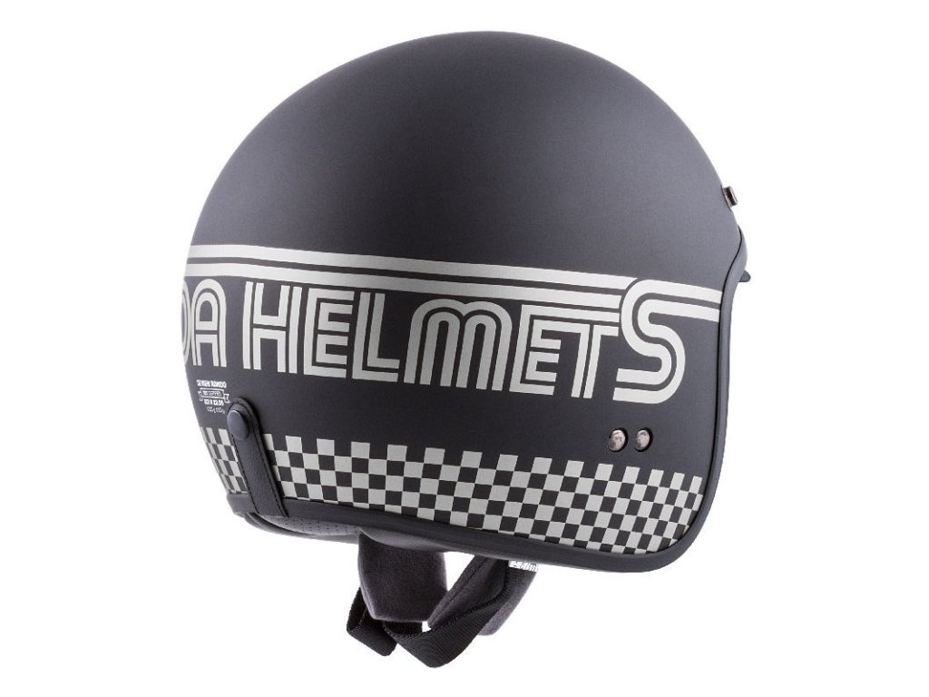 Мото кацига Cassida Oxygen Rondo, поликарбонат, визир за сонце, црна мат со сребрена