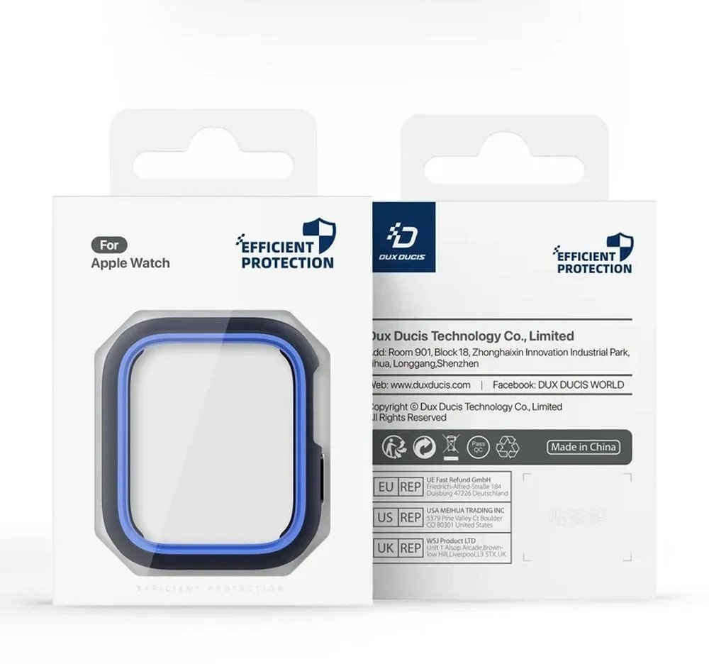 Mbulesë dore Apple Watch Series 10 46mm Dux Ducis Bamo, polikarbonat dhe silikon, e zezë blu
