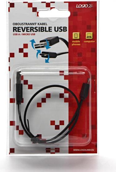 Kabllo USB Logo USB-A, 0.3m, e zezë