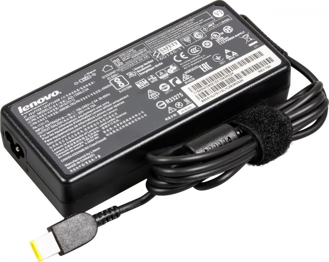 Karikues për laptop Lenovo, 6.75A, 20V, i zi