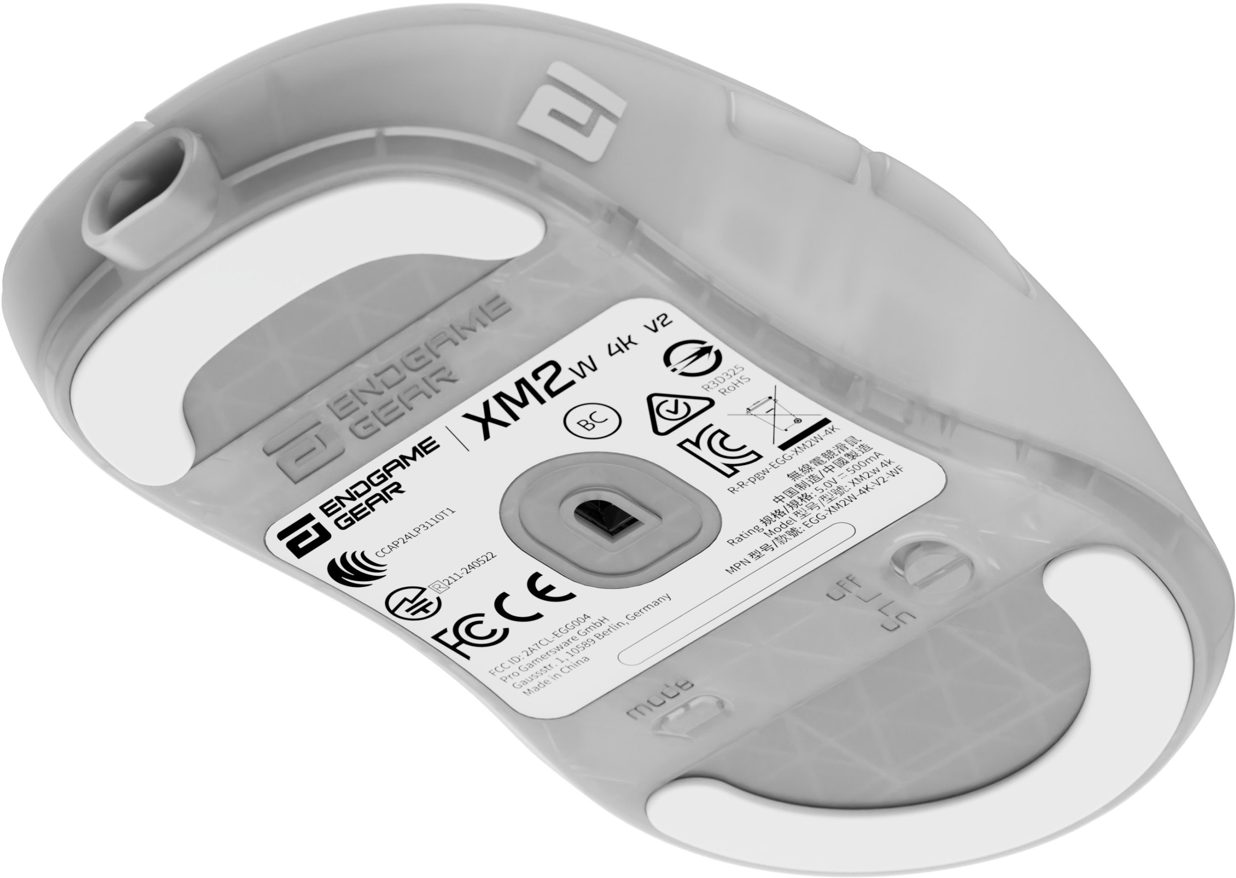 Maus gaming Endgame Gear XM2w 4K V2, pa kabllo, optik, i bardhë