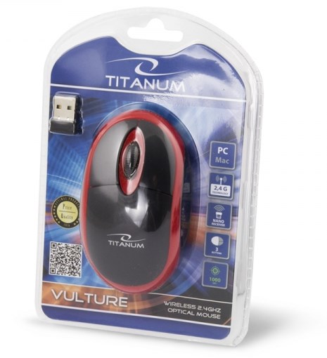 Maus Titanum TM116E Wireless 3D, RF Wireless, i zi