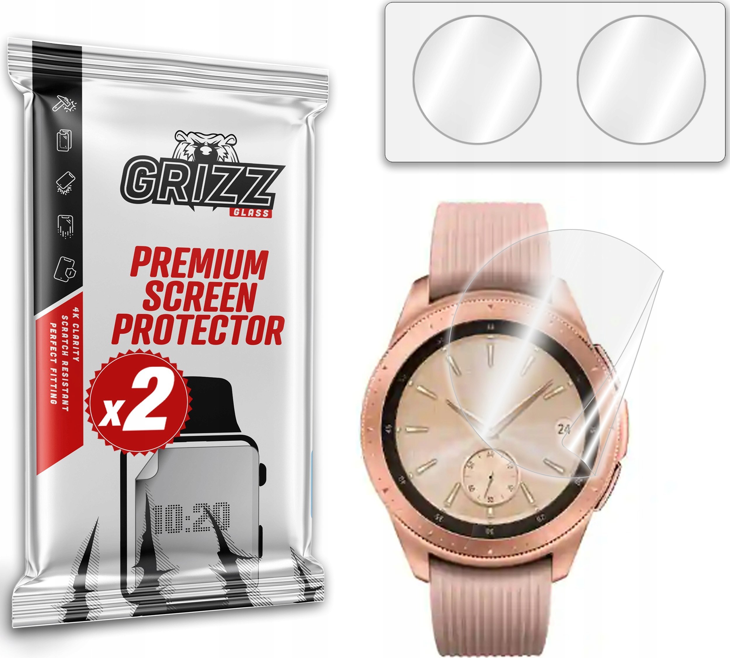Mbrojtëse ekrani GrizzGlass Ceramic Film, Samsung Galaxy Watch 42mm, transparente