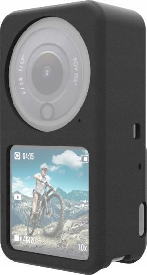 Куќиште од силикон Puluz PU573B за DJI Action 2 Power Combo, заштитно, црно