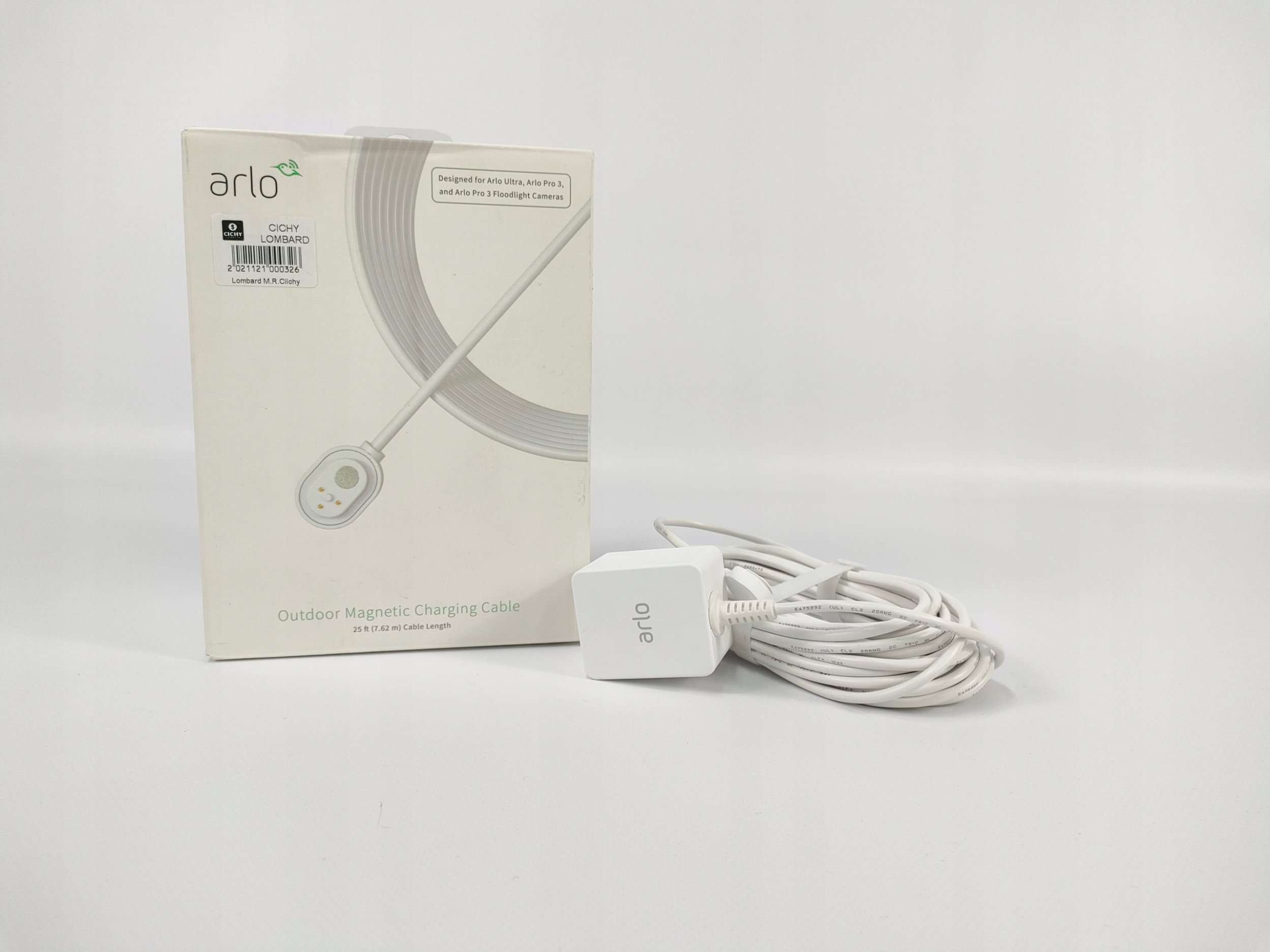 Kabllo energjie Arlo VMA5600C, 7.6 m, për Arlo Ultra, e bardhë