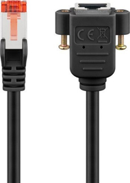 Kabllo rrjeti Goobay CAT 6, 2m, S FTP, i zi