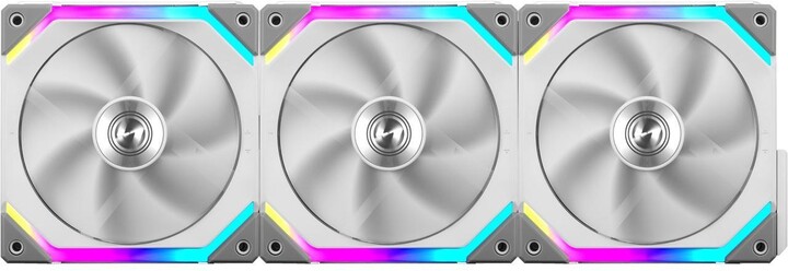 Ventilatorë LIAN-LI UNI FAN SL120, ARGB, PWM, 3 copë, të bardhë