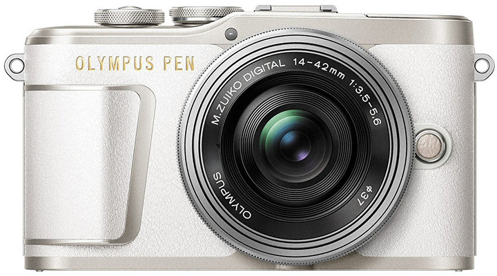 Дигитален фотоапарат Olympus E-PL9 + леќи од 14-42мм, бел / сив