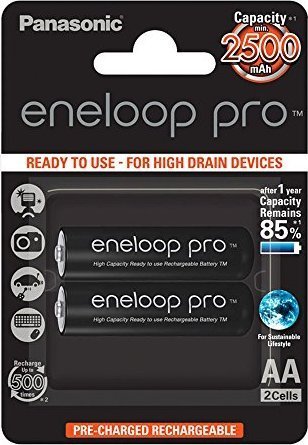 Bateri rimbushëse Panasonic Eneloop Pro HR06 AA, NiMH, 2500mAh, set 2 copë