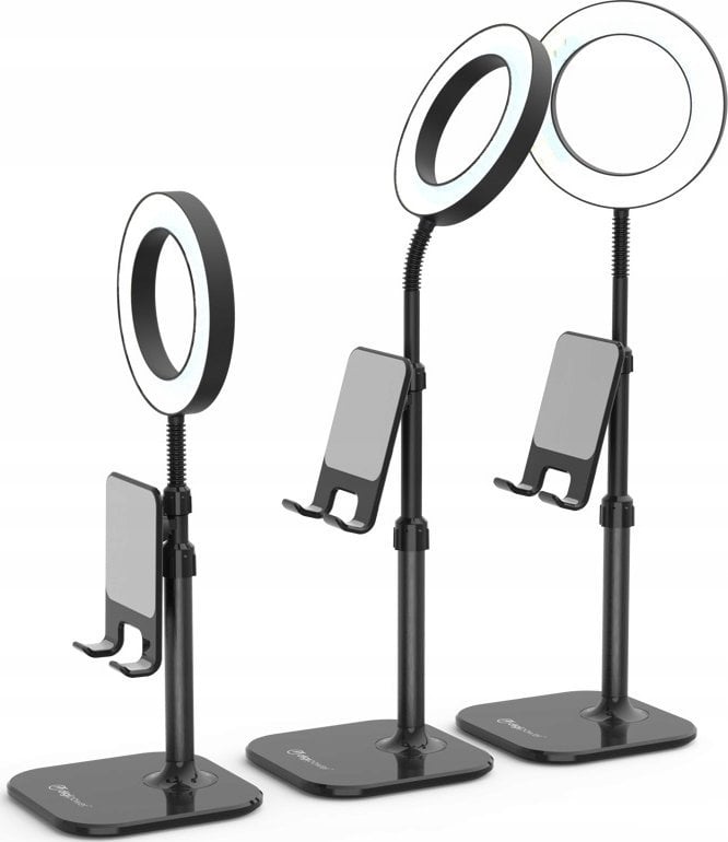 Mbajtëse telefoni DigiPower Success Ring Light, unazë drite 6", 36 LED