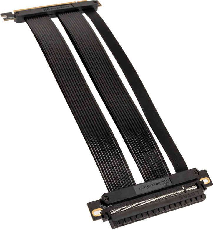 Kabllo riser SilverStone RC05, PCIe 4.0 x16, 220mm, e zezë