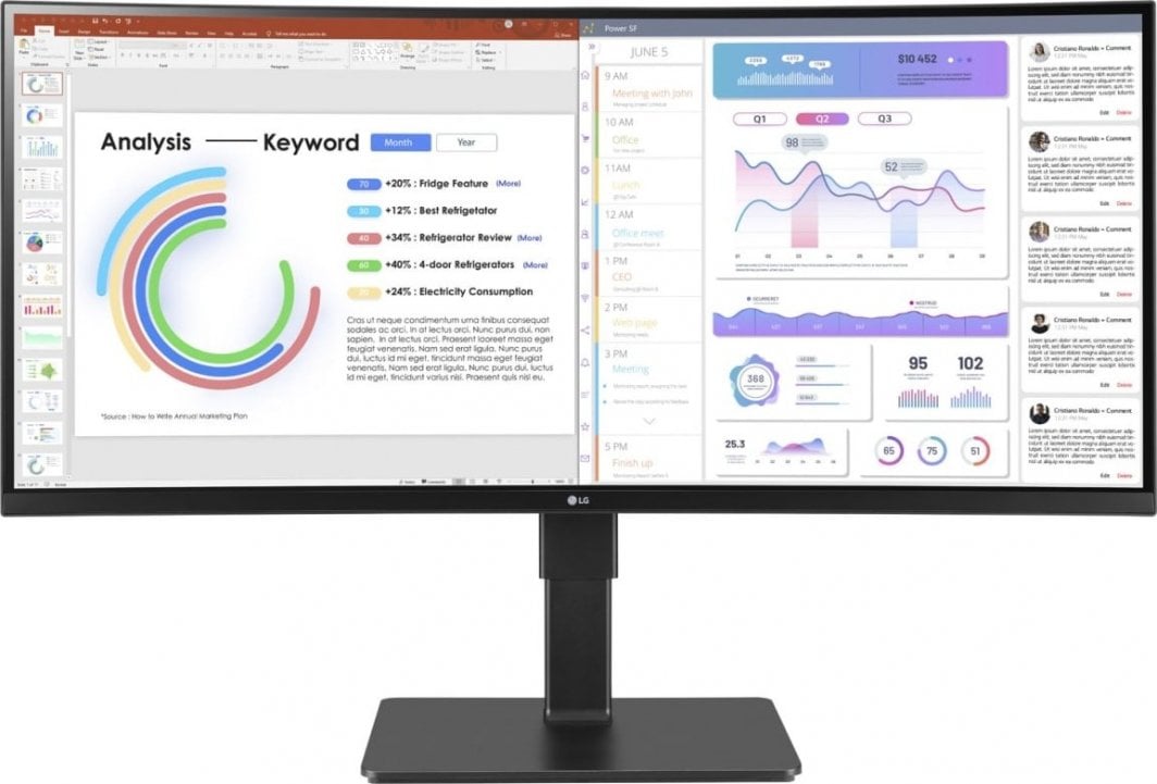 Monitor LG UltraWide 34BQ77QB-B, 34'', 60Hz, 3440x1440 (UWQHD), IPS, i zi