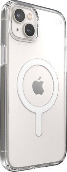 Mbulesë telefoni Speck Presidio Perfect Clear MagSafe për iPhone 14 Plus, transparente, e bardhë