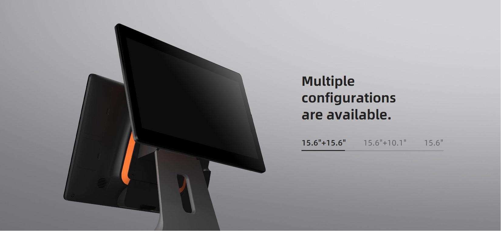 Sistem POS SUNMI T2 Lite L1573, ekran 15.6" me prekje, 4GB RAM 64GB, zi portokalli