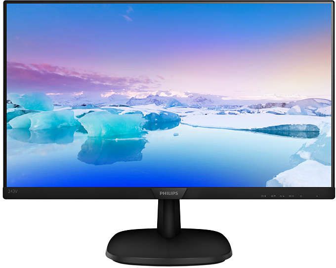 Монитор Philips 243V7QJABF, 23.8", Full HD, 60 Hz, Црн