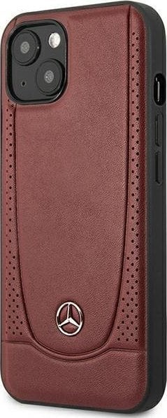 Mbulesë telefoni Mercedes-Benz Urban Bengale për iPhone 14 Plus, lëkurë origjinale, kornizë TPU, kafe