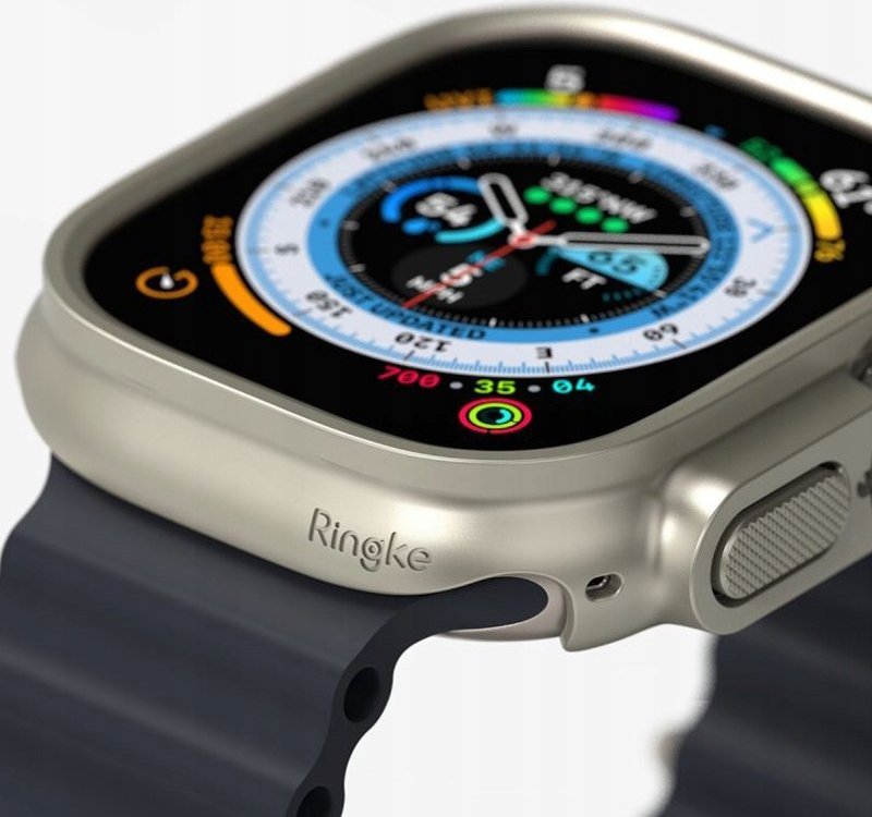 Mbulesë Ringke Slim për Apple Watch Ultra 49mm, set 2 copë, transparente dhe gri titanium