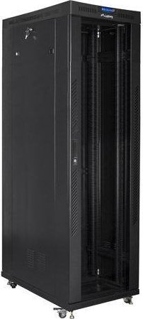Kabinet rrjeti Lanberg FF01 19", 42U, 600x1200 mm, derë xhami, i zi