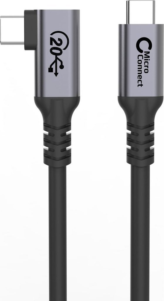 Kabllo USB C Microconnect USB3.2CC005-a, USB 3.2 Gen 2x2, 0.5 m, e zezë