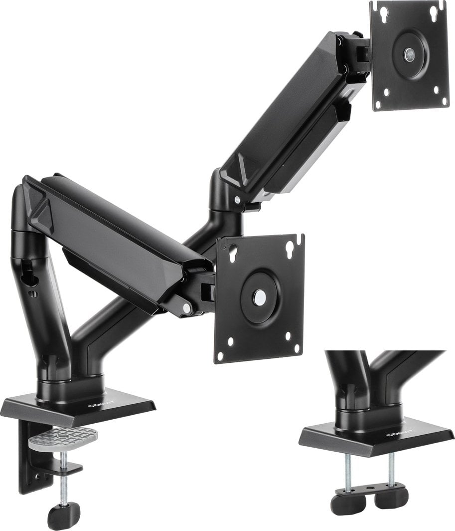 [OUTLET] Mbajtëse për 2 monitorë SENSE7, 17"-32", e zezë
