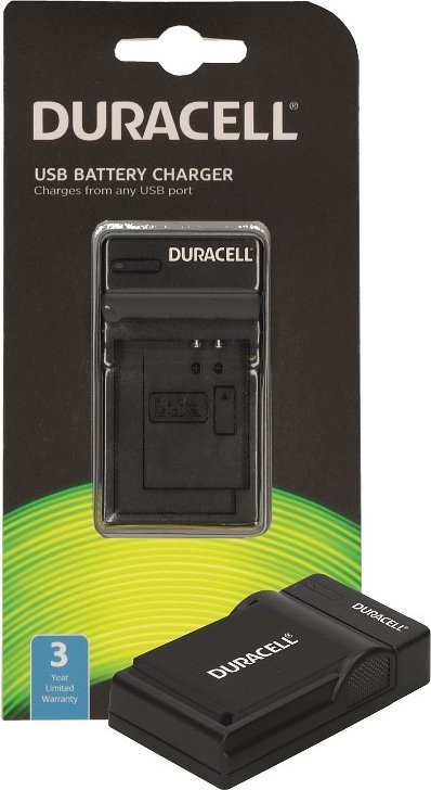 Ngarkues baterie Duracell DRCE12 LP-E12, me kabllo USB, i zi