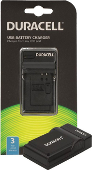 Ngarkues baterie Duracell DRCE12 LP-E12, me kabllo USB, i zi