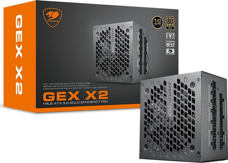 Furnizues energjie COUGAR GEX X2 1000W, 80 Plus Gold, për gaming