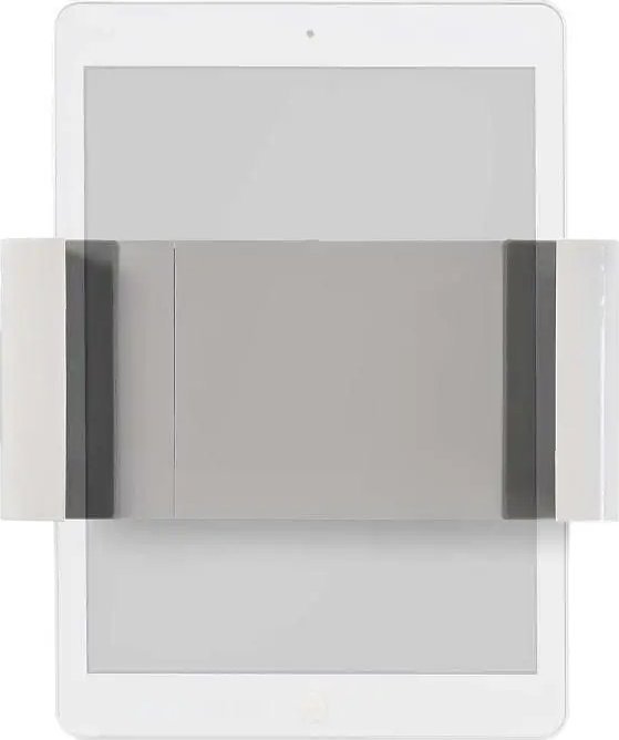 Mbajtës mural universal për tablet, 7–12", rrotullim 360°, i bardhë gri